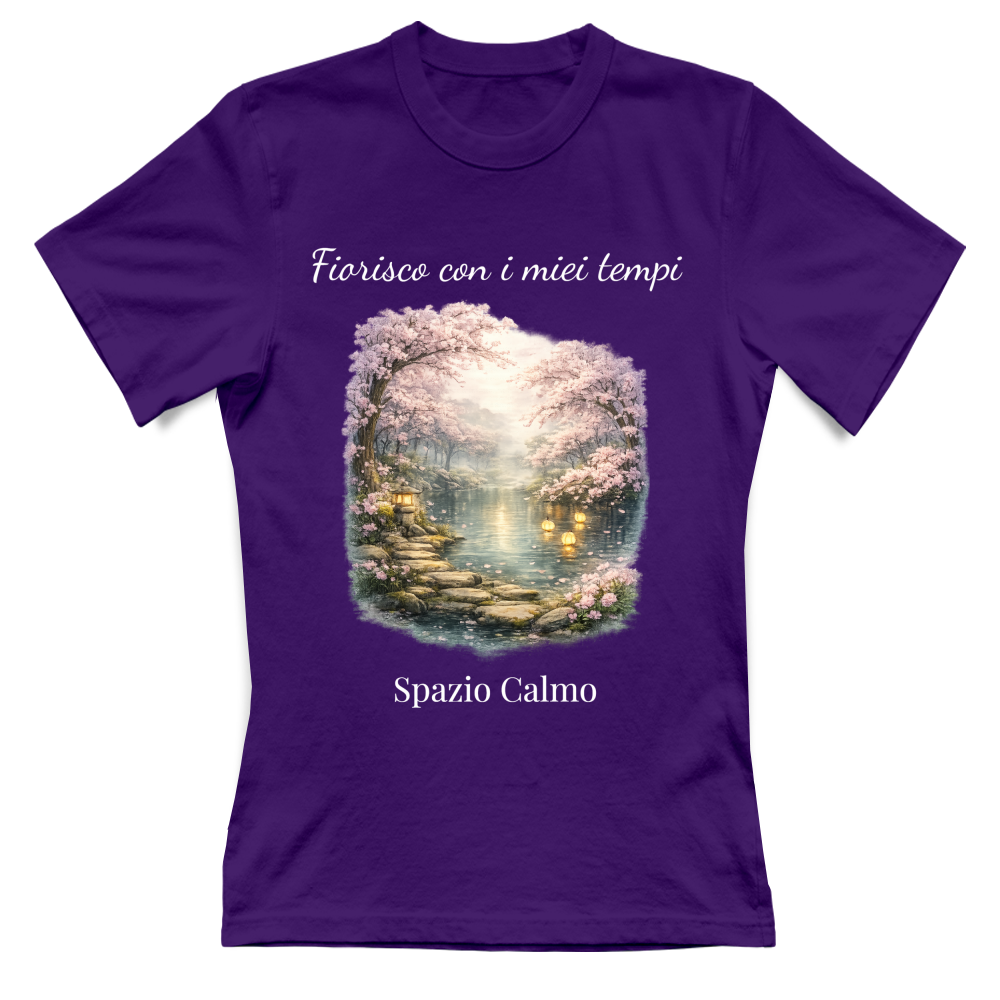 Fiorisco con i miei tempi T Shirt Donna Spazio Calmo