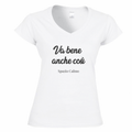 Va bene anche così T-Shirt Donna Scollo V Spazio Calmo