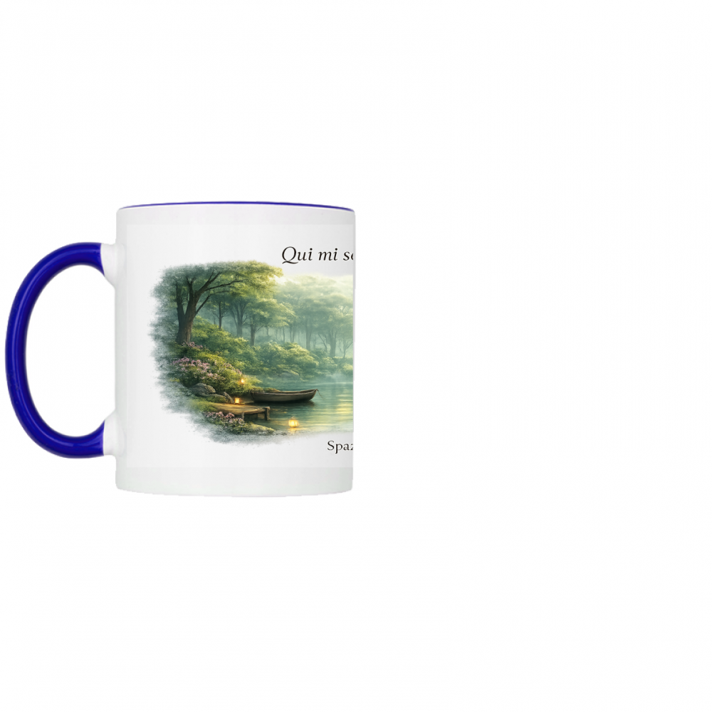 Qui mi sento al sicuro Tazza bicolore Spazio Calmo