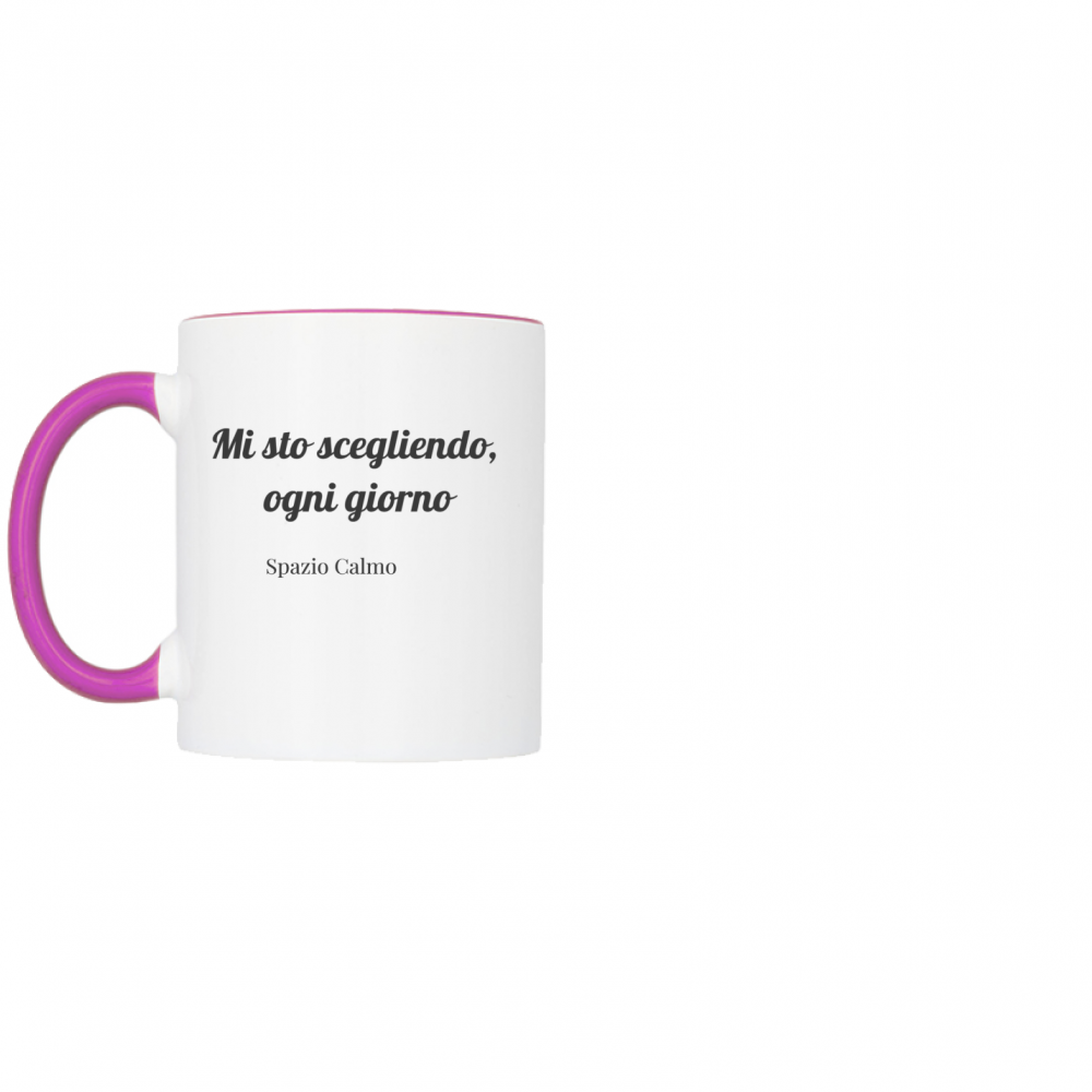 Mi sto scegliendo ogni giorno Tazza bicolore Spazio Calmo