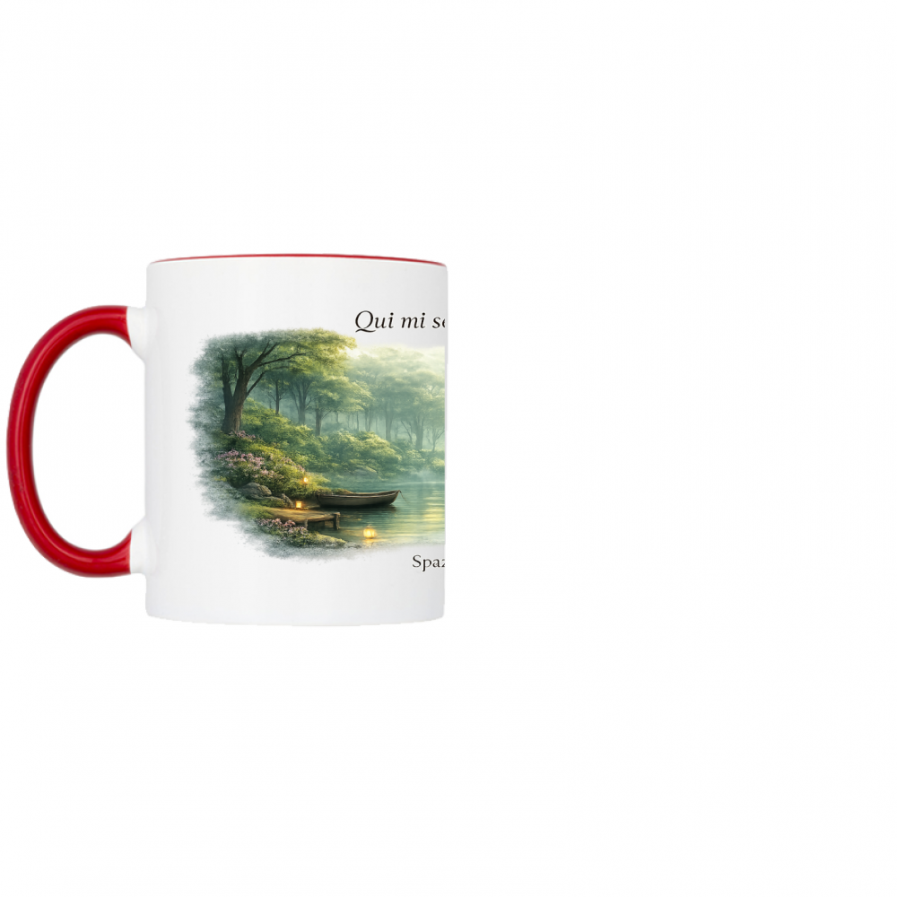 Qui mi sento al sicuro Tazza bicolore Spazio Calmo