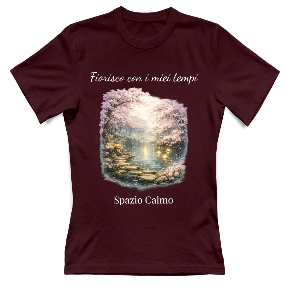 Fiorisco con i miei tempi T Shirt Donna Spazio Calmo