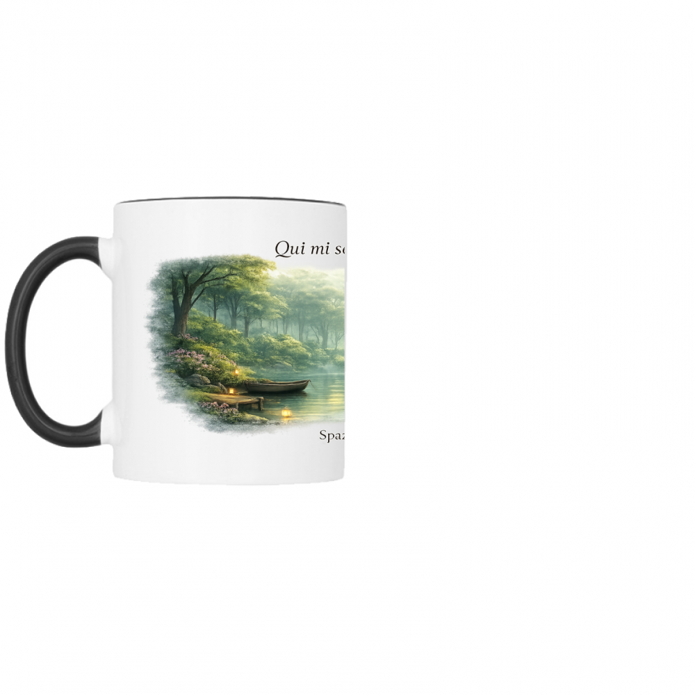 Qui mi sento al sicuro Tazza bicolore Spazio Calmo