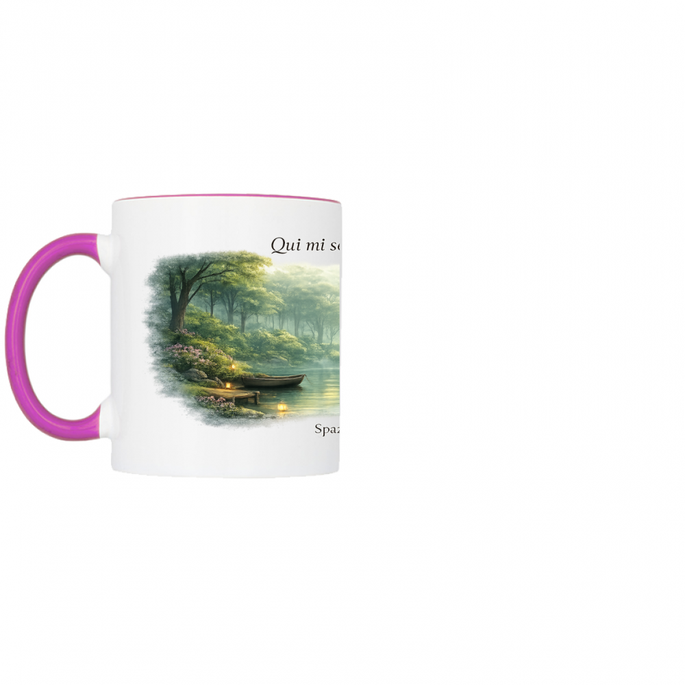 Qui mi sento al sicuro Tazza bicolore Spazio Calmo