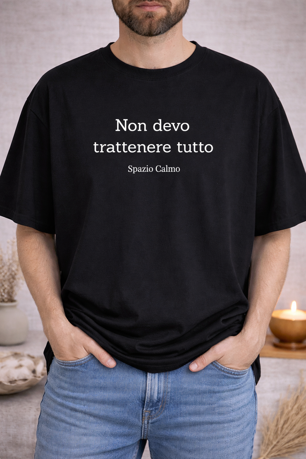 Non devo trattenere tutto T-Shirt Oversize Spazio Calmo