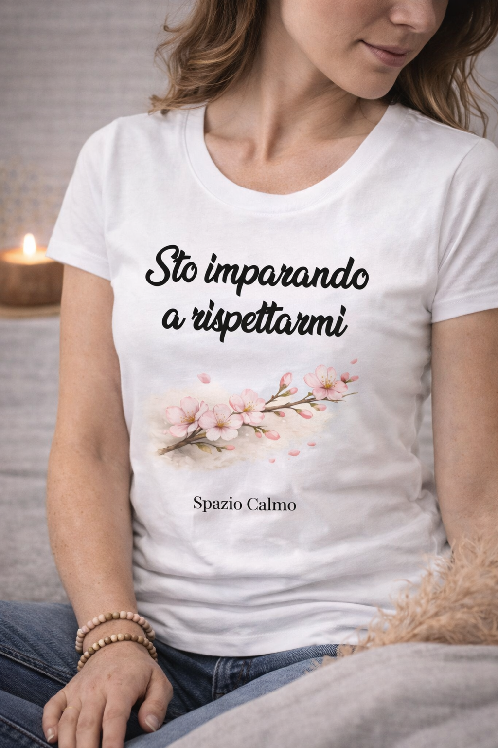 Sto imparando a rispettarmi T-shirt Donna Spazio Calmo