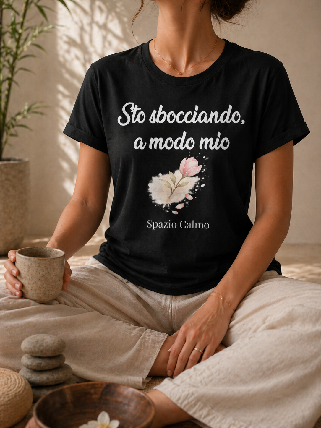 Sto sbocciando a modo mio T-Shirt Donna Spazio Calmo
