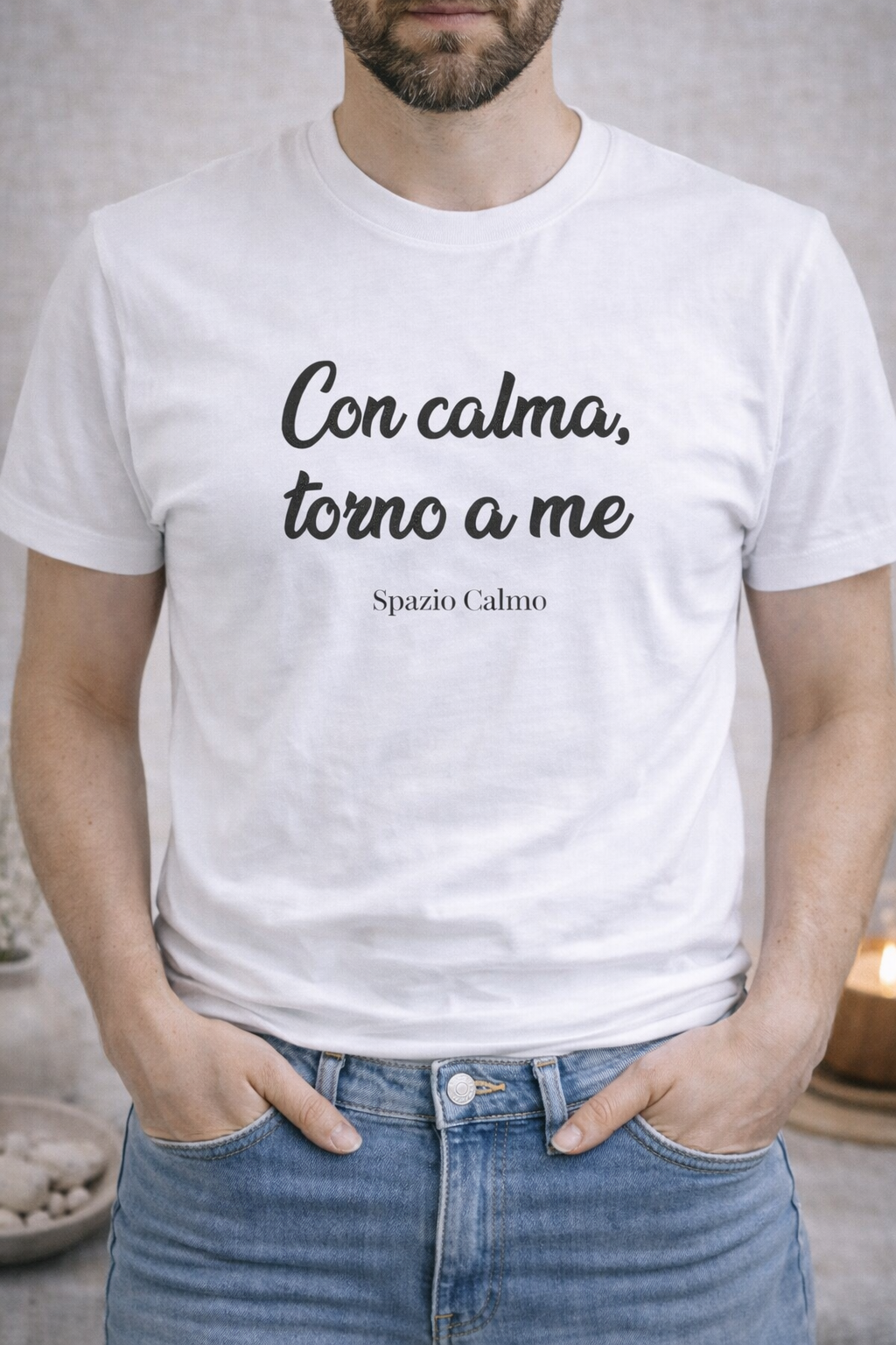 Con calma, torno a me  T-shirt Uomo Spazio Calmo